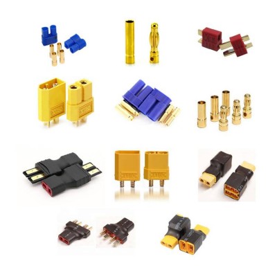 Rc Xt90 Xt60 Xt30 T Deans Plug Ec3 Ec5 Ec8 2.0mm 3.5mm 4.0mm Male Female Electrical Terminal Battery Banana Connectors